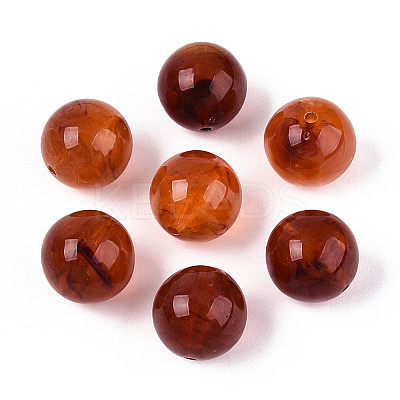 Round Acrylic Imitation Gemstone Beads X-OACR-R029-16mm-15A-1