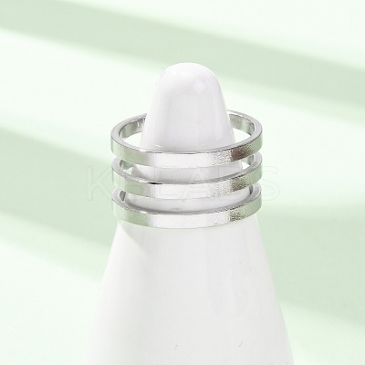 304 Stainless Steel Cuff Open Rings RJEW-P176-01P-1