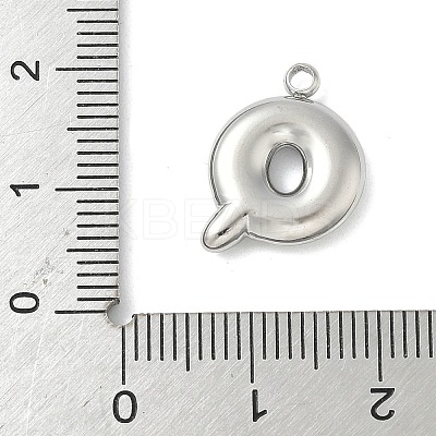 304 Stainless Steel Initial Pendants STAS-S186-12Q-P-1