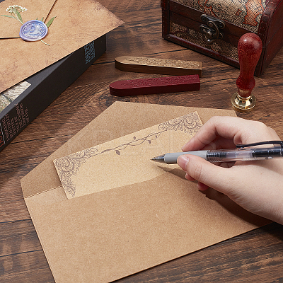 Vintage Retro Western Style Paper Envelope DIY-CP0002-48-1