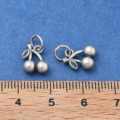 925 Sterling Silver Cherry Charms STER-D302-09AS-1