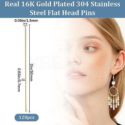 304 Stainless Steel Flat Head Pins STAS-BBC0004-37A-1