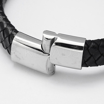 Braided Leather Cord Bracelets BJEW-I200-09-1
