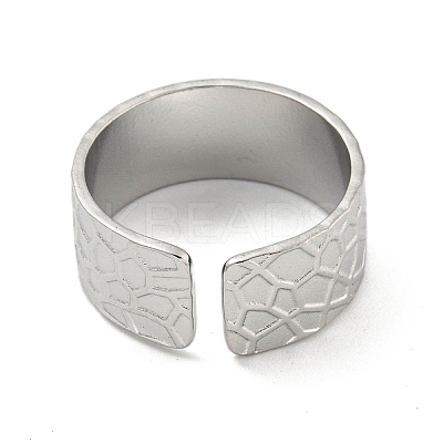 Non-Tarnish 304 Stainless Steel Open Cuff Rings RJEW-K245-94P-1