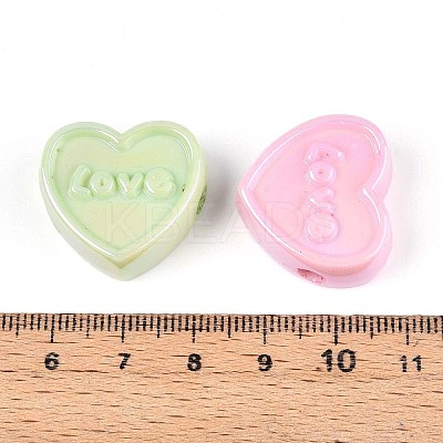 UV Plating Opaque Acrylic Beads OACR-T028-42-1