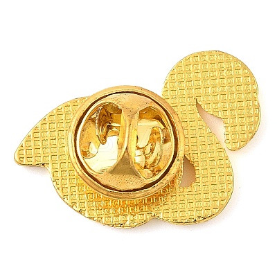 Bird Golden Alloy Enamel Brooches JEWB-I035-08G-01-1