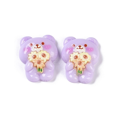 Cartoon Bear Opaque Resin Decoden Cabochons CRES-I031-02-1