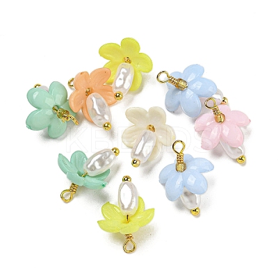 ABS Plastic Imitation Pearl Pendants KK-C046-04-1