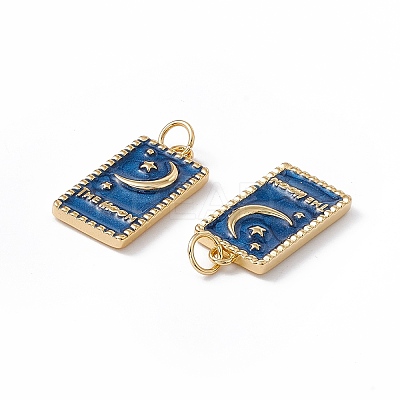 Rack Plating Brass Enamel Pendants KK-B060-01G-1