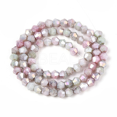 Ombre Effect Dyed Glass Beads Strands LS-GLAA-T025-4mm-09J-1