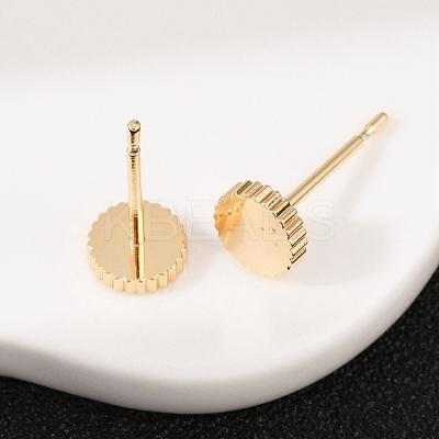 Brass Stud Earrings for Women EJEW-G441-03G-1