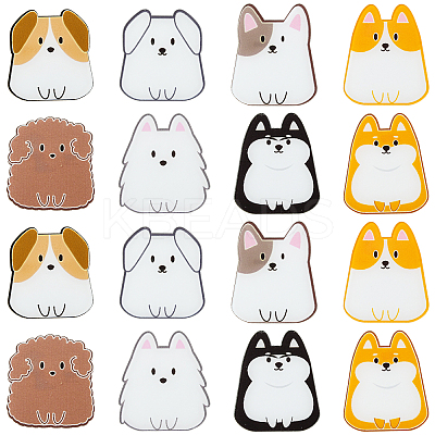 8Pcs 8 Styles Acrylic Brooches FIND-CJ0001-94-1