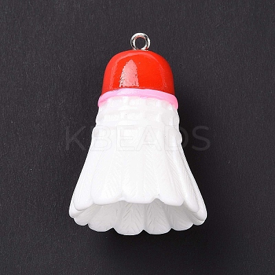 Sport Ball Theme Opaque Resin Pendants RESI-F039-01C-1