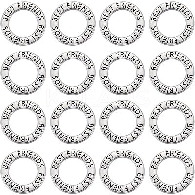 20Pcs Tibetan Style Alloy Linking Rings TIBE-SC0001-96-1