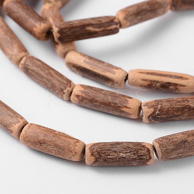 Natural Coconut Column Bead Strands COCB-O001-10-1