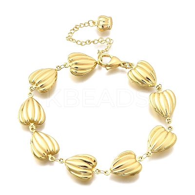 304 Stainless Steel Link Bracelets for Women BJEW-P354-04B-G-1
