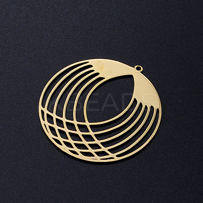201 Stainless Steel Filigree Pendants STAS-S105-JN406-1