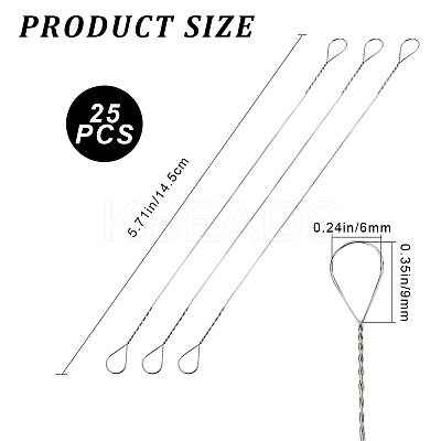304 Stainless Steel Cheese Slicer Butter Cutting Wire STAS-WH0044-22P-1