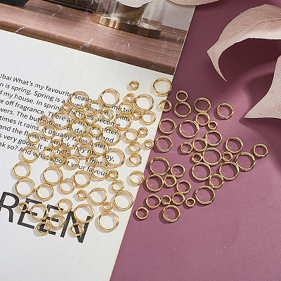 100Pcs Brass Split Rings FIND-HY0005-04B-1