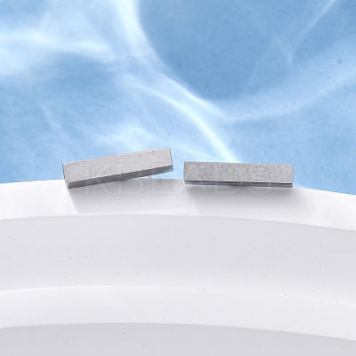 Tarnish Resistant Cuboid 304 Stainless Steel Stud Crawler Earrings EJEW-O052-45P-1