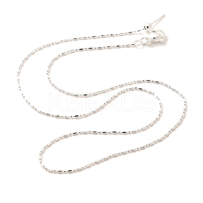 1mm Rack Plating Brass Column Link Chain Adjustable Slider Necklaces for Women Men MAK-L044-54S-1