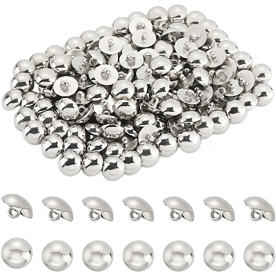 150Pcs 1-Hole Plating Acrylic Shank Buttons BUTT-CY0001-01P-1