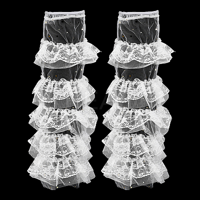 Polyester Lace Leg Sleeves AJEW-WH20080-23B-1