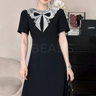 Bowknot Floral Lace Collar DIY-WH0656-28-1