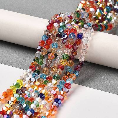 Transparent Electroplate Glass Beads Strands LS-GLAA-F029-2mm-A29-1