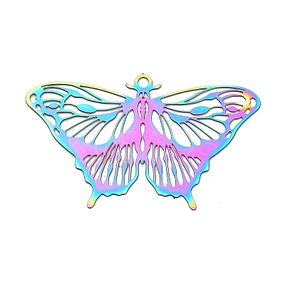 201 Stainless Steel Pendants STAS-B051-02RC-05-1