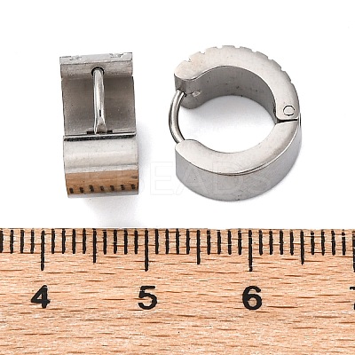 304 Stainless Steel Polishing effect Hoop Earrings EJEW-M001-16P-1