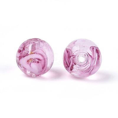 Handmade Foil Lampwork Beads LAMP-T021-33F-1