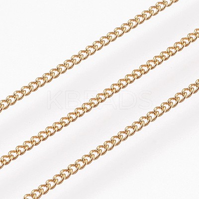 Ion Plating(IP) Handmade 304 Stainless Steel Curb Chains STAS-P200-26G-1