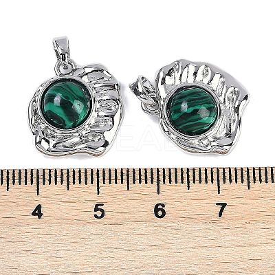 Synthetic Malachite Pendants KK-U043-43P-D-1