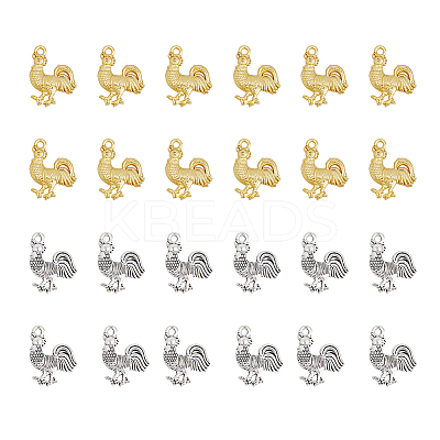 60Pcs 2 Colors Alloy Pendants FIND-DC0003-01-1