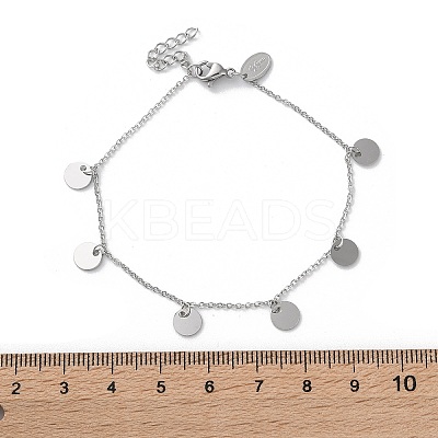 304 Stainless Steel Cable Chain Bracelets for Women BJEW-A036-25P-1