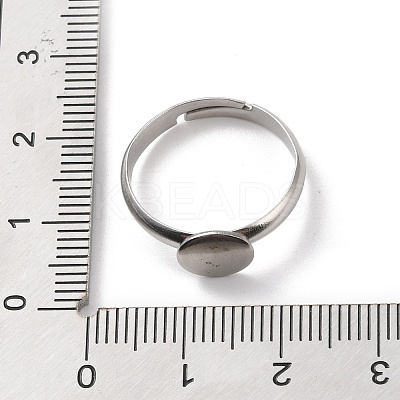 Non-Tarnish 304 Stainless Steel Pad Ring Settings X-STAS-K278-11B-P-1