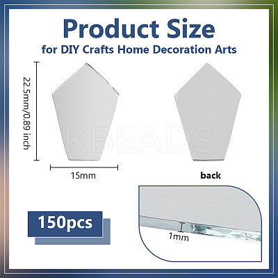 150Pcs Glass Mosaic Pieces DIY-OC0012-33D-1