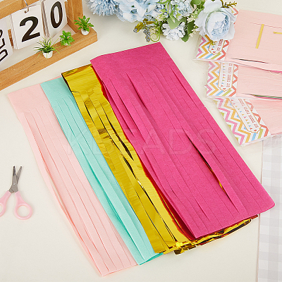 Tissue Paper Tassels Garland AJEW-WH20006-110A-1