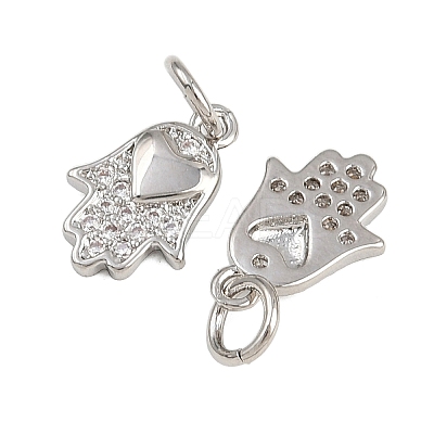 Brass Micro Pave Cubic Zirconia Pendants KK-A269-16P-1