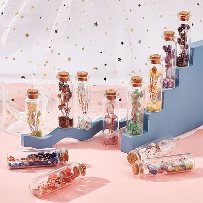 Glass Wishing Bottle DJEW-GF0001-05A-1