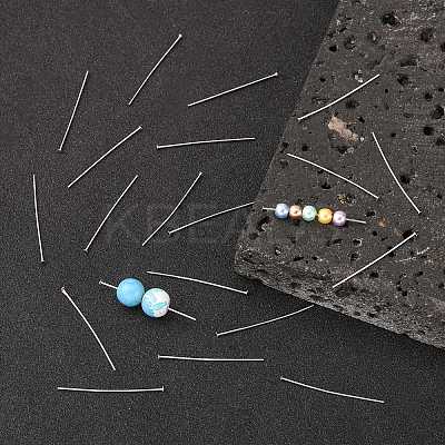 Tarnish Resistant 304 Stainless Steel Flat Head Pins STAS-E023-0.6x30mm-1
