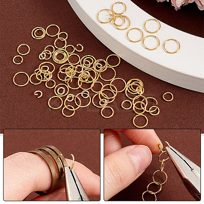 400Pcs 4 Styles 304 Stainless Steel Open Jump Rings STAS-GA0001-66-1