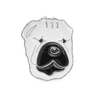 Dog Enamel Pin with Brass Butterfly Clutches LS-JEWB-A006-03D-1