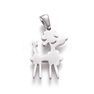 Tarnish Resistant 304 Stainless Steel Puppy Pendants LS-STAS-F219-06P-1