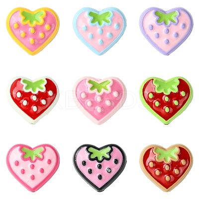 18Pcs 9 Colors Baking Paint Alloy Beads FIND-CJ0002-90-1