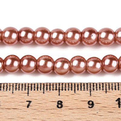 Baking Paint Pearlized Glass Pearl Round Bead Strands HY-Q003-6mm-50-A-1