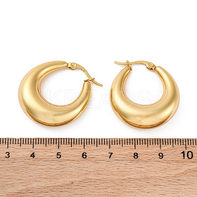PVD Vacuum Plating 304 Stainless Steel Chunky Hoop Earrings for Women LS-EJEW-F280-06E-G-1
