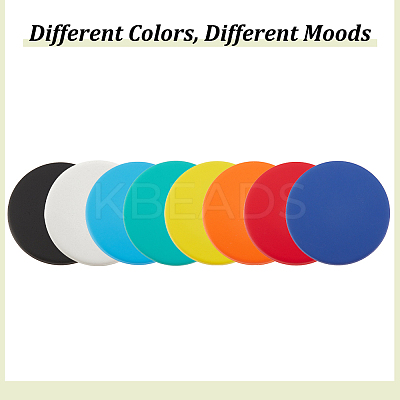 8 Pairs 8 Colors 304 Stainless Steel Flat Round Stud Earrings for Women EJEW-AN0003-42-1