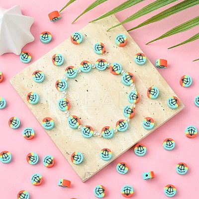 Handmade Polymer Clay Beads CLAY-CJC0001-02-1